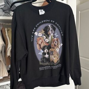 Sculptor Apparel Black Dog Graphic Sweatshirt
